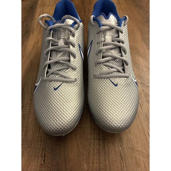 Nike Vapor Edge Speed 360 Silver Blue Football Cleats Size 8 CD0082-010 New - Picture 4 of 7